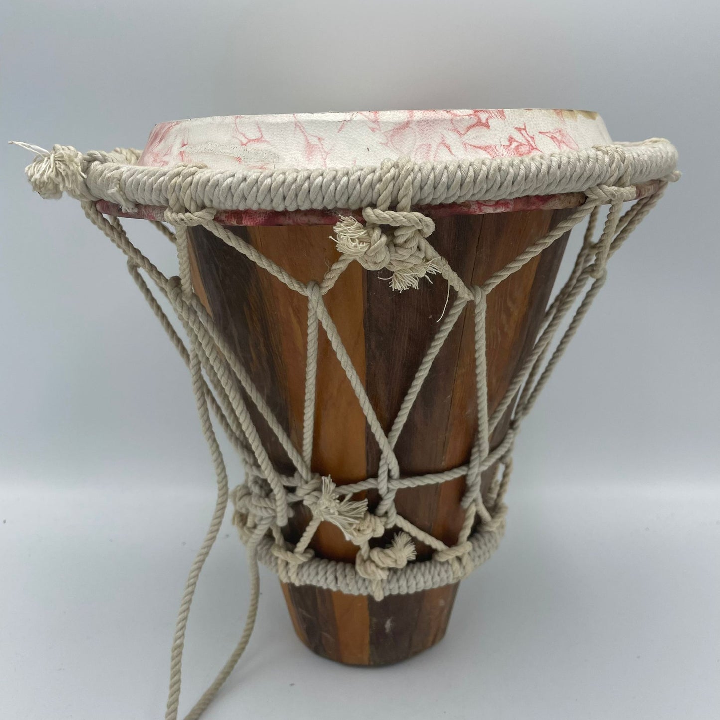 Set van 3 Handgemaakte Djembes | Authentieke Percussie-Instrumenten | Uniek Marmerpatroon