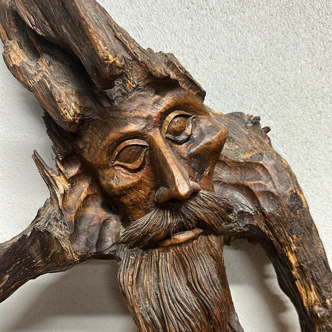 Houtsculptuur - houten hoofd - Veilingcoach.be