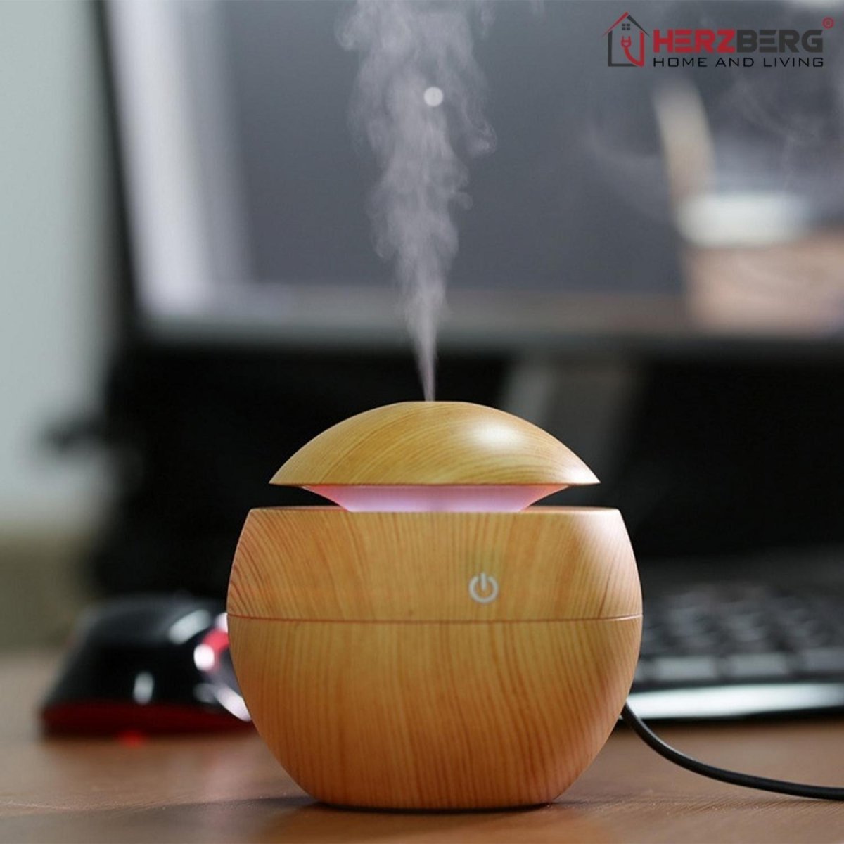 Luchtbevochtiger Aroma Olie Diffuser Grijs - Veilingcoach.be