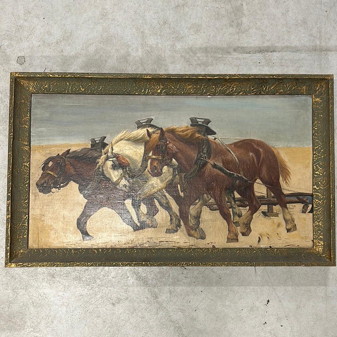 Schilderij 3 paarden - Veilingcoach.be