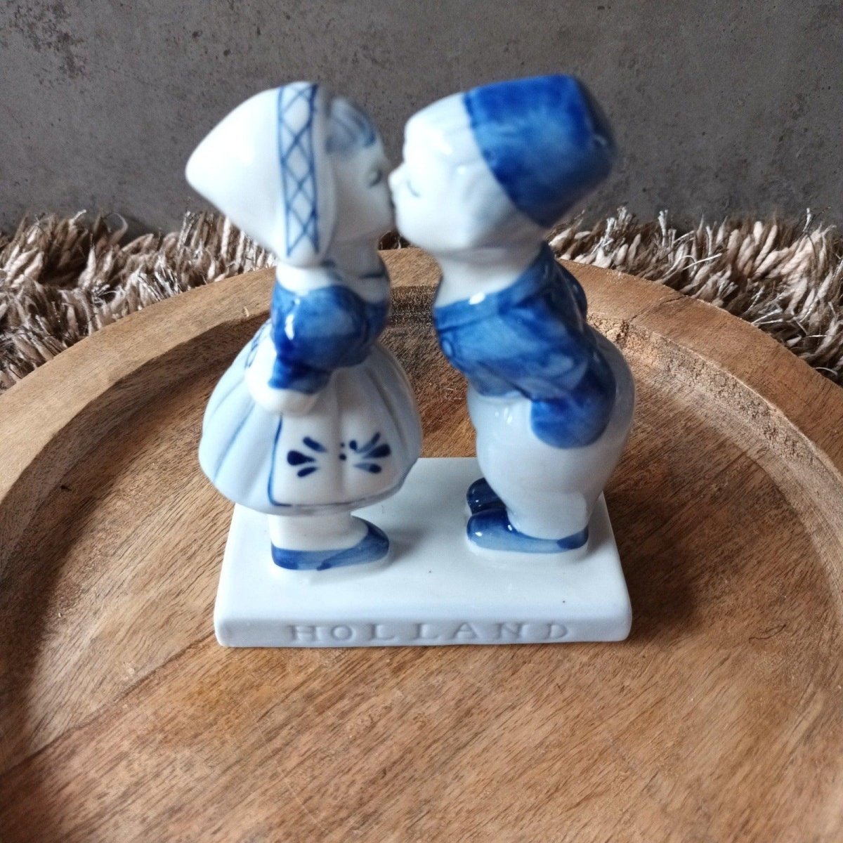 Vintage Delftsblauw beeld van koppel. - Veilingcoach.be