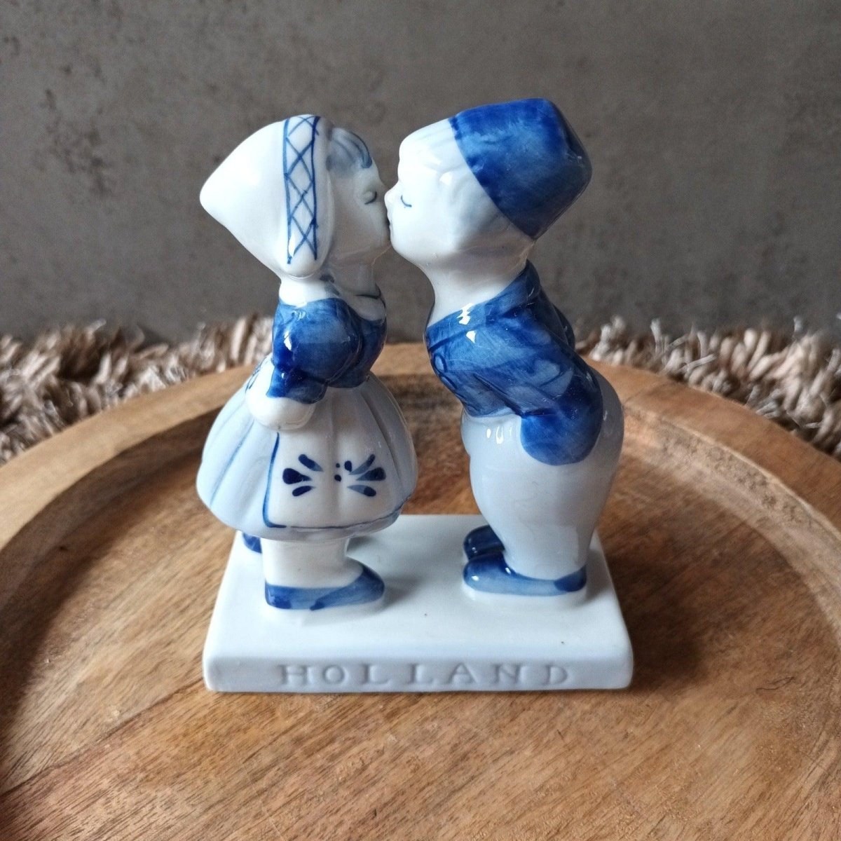 Vintage Delftsblauw beeld van koppel. - Veilingcoach.be