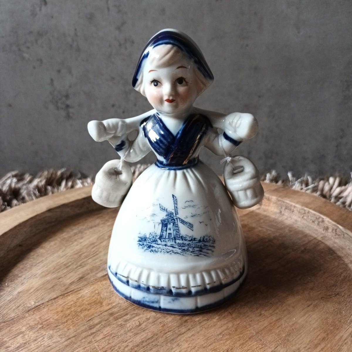 Vintage Delftsblauw beeld waterdrager - klokkenluider - Veilingcoach.be