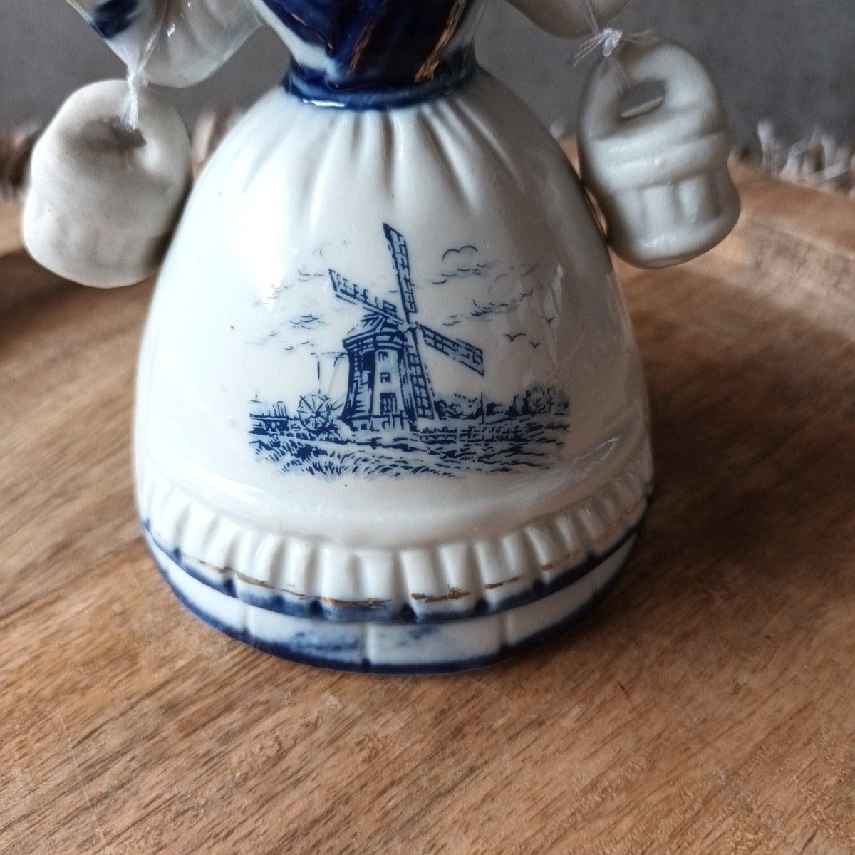 Vintage Delftsblauw beeld waterdrager - klokkenluider - Veilingcoach.be