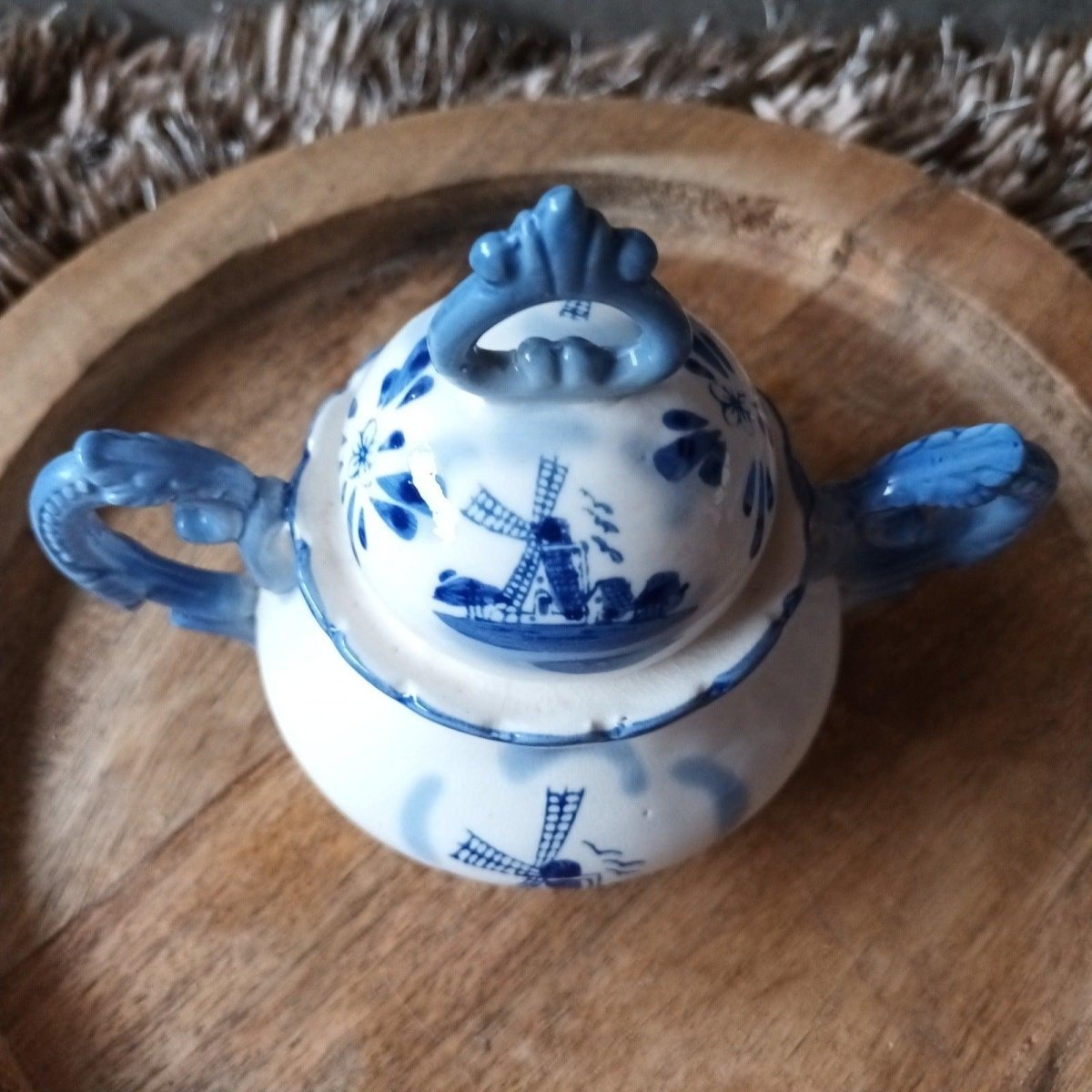 Vintage Delftsblauw suikerpotje. - Veilingcoach.be